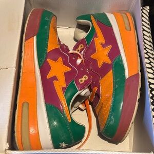 Bape sta Sneakers - Orange, Green, Purple (warning: oxidation) wouldn’t wear